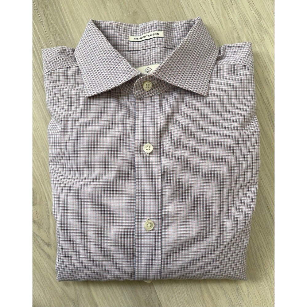 GANT The Good Traveler Dress Shirt Multicolor Check Long Sleeve 17 XL